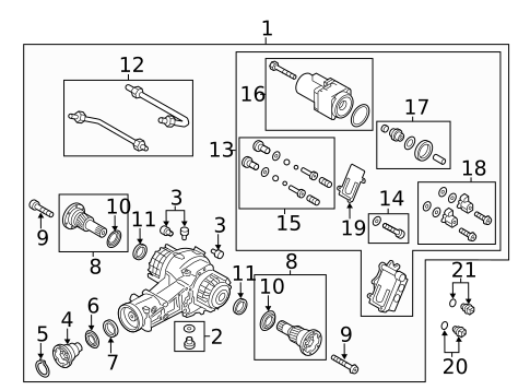 Axle & Differential for 2015 Audi S5 #2