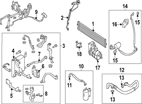 Condenser, Compressor & Lines for 2025 Genesis GV60 #0