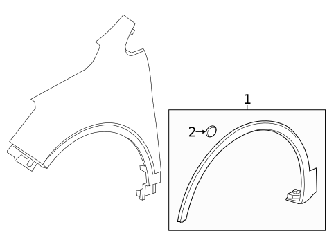 Exterior Trim - Fender for 2018 Buick Envision #0