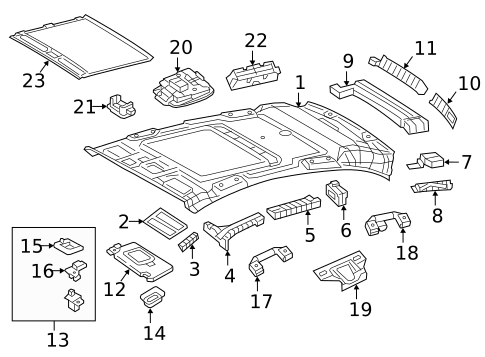 Interior Trim - Roof for 2022 Mercedes-Benz GLC 43 AMG® #0