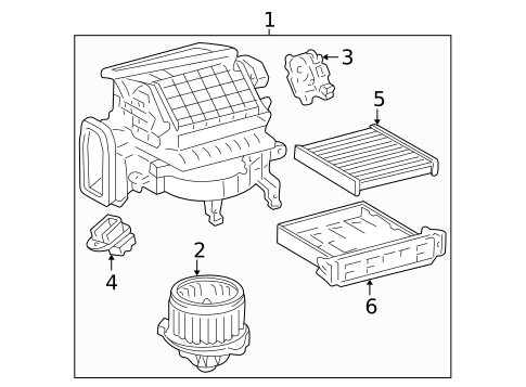 Blower Motor & Fan for 2001 Toyota Avalon #0