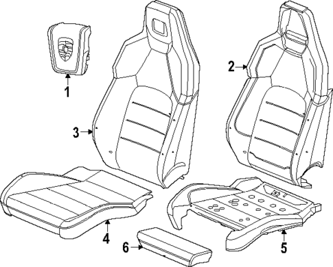 Driver Seat Components for 2025 Porsche Macan #0