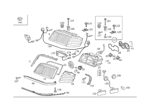 Lighting Unit for 1998 Mercedes-Benz C280 #2