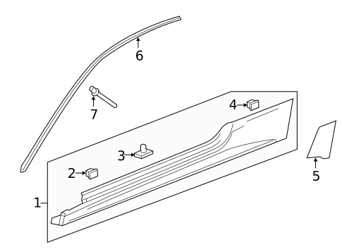 Exterior Trim - Pillars for 2012 Cadillac CTS #1