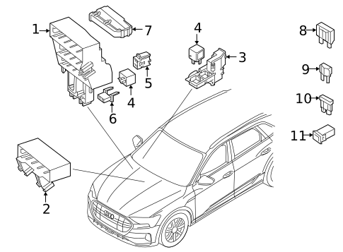 Fuse & Relay for 2021 Audi e-tron Quattro #1