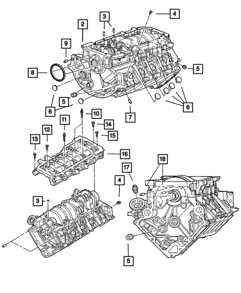 Cylinder Block for 2008 Jeep Commander #0