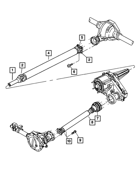 Propeller Shaft for 2007 Dodge Dakota #0