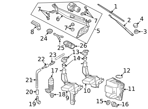 Headlamp Washers/Wipers for 2009 Volkswagen Passat #1
