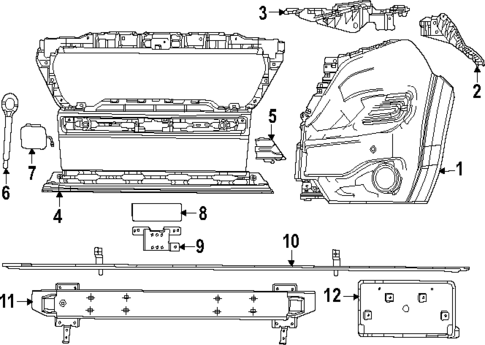 Bumper & Components - Front for 2024 Ram ProMaster EV #0