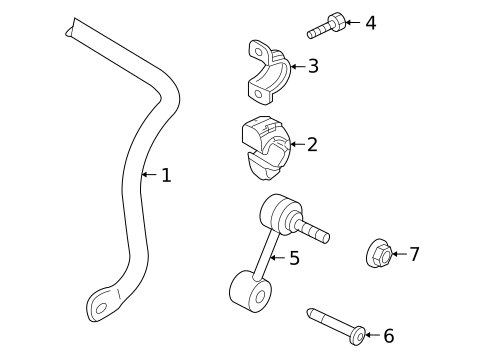 Stabilizer Bar & Components for 2015 Volkswagen Tiguan #1