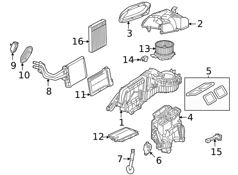 Evaporator & Heater Components for 2022 Mercedes-Benz GLE 450 SUV #1