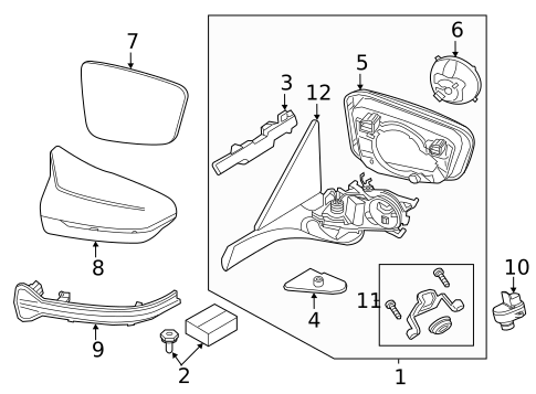 Outside Mirrors for 2024 BMW M8 Gran Coupe #0