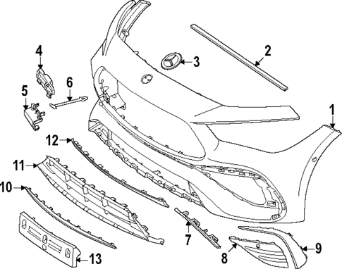Bumper & Components - Front for 2025 Mercedes-Benz CLE 300 #1