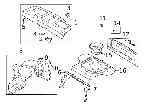 Interior Trim - Rear Body for 2003 Hyundai Sonata #0