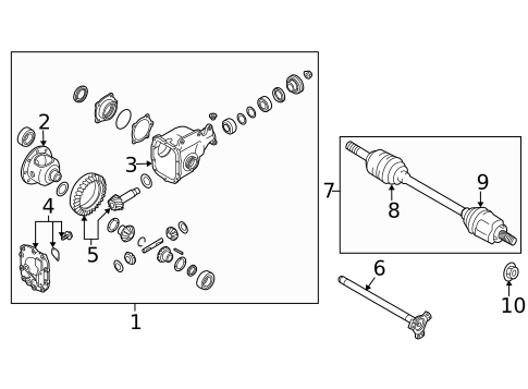 Carrier & Front Axles for 2010 INFINITI FX50 #2