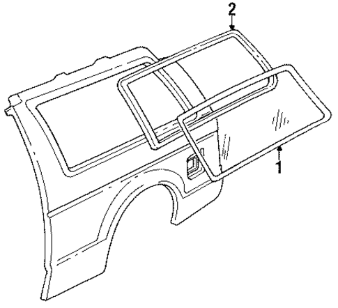 Glass & Hardware for 1992 Chevrolet S10 Blazer #1
