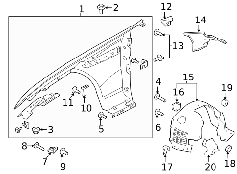 Fender & Components for 2017 Jaguar XE #0