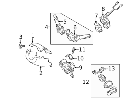 Shroud, Switches & Levers for 2013 Kia Soul #3