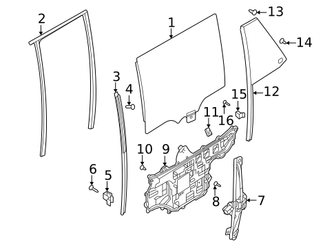 Glass - Rear Door for 2022 Land Rover Range Rover #3
