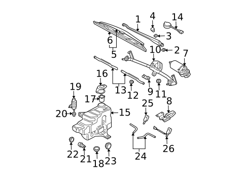 Wiper & Washer Components for 2003 Volkswagen Jetta #0