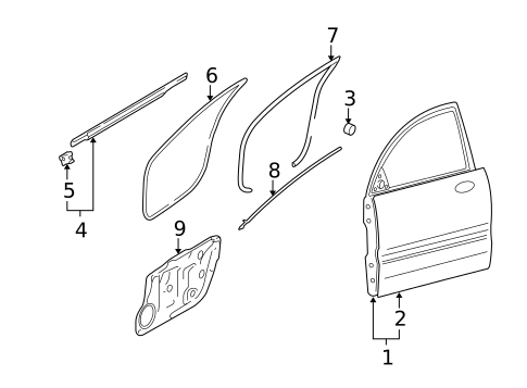 Door & Components for 2011 Hyundai Azera #1