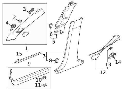 Interior Trim - Pillars for 2015 Cadillac ATS #0