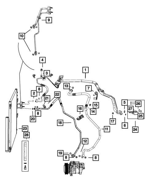 Air Conditioner and Heater Plumbing for 2017 Ram 1500 #0