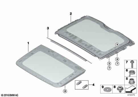 Lift-Up-and-Slide-Back Sunroof for 2019 BMW 740eX #2