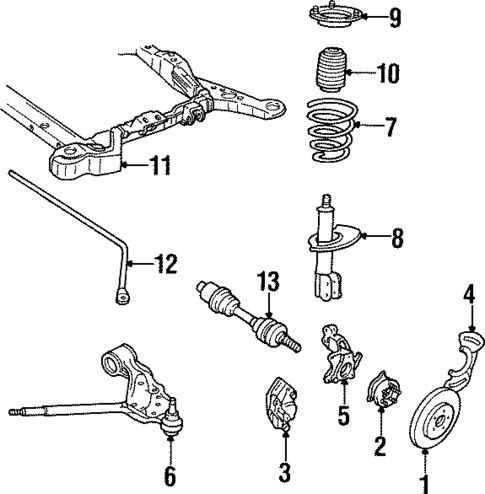 Stabilizer Bar & Components for 1990 Cadillac Seville #2