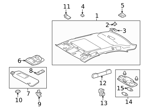 Interior Trim - Roof for 2013 Lexus IS250 #0