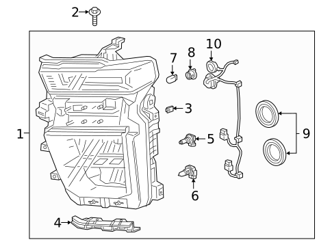 Headlamp Components for 2023 Chevrolet Colorado #43