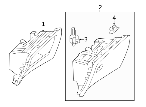 Glove Box for 2017 Mercedes-Benz Metris #0