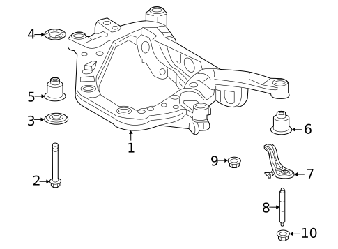 Suspension Mounting for 2020 Lexus ES300h #6