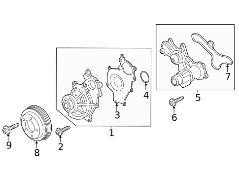 Water Pump for 2017 Lincoln Navigator #0
