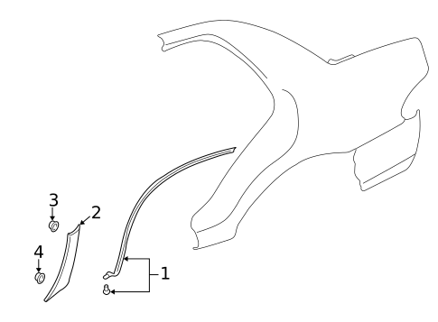 Exterior Trim - Quarter Panel for 1994 Subaru Impreza #0