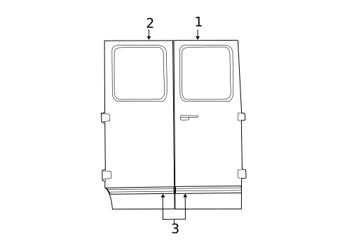Exterior Trim - Side Door for 1993 Ford E-350 Econoline #0