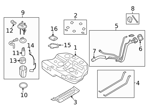 Fuel System Components for 2012 Kia Optima #1