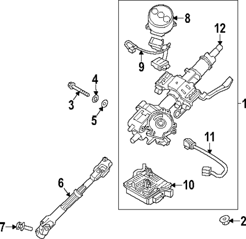 Steering Column Assembly for 2020 Kia Forte #0