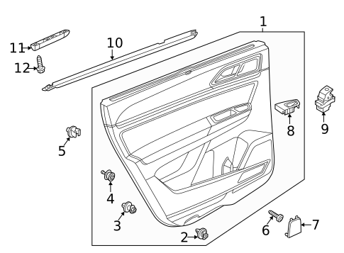 Interior Trim - Rear Door for 2025 Volkswagen Atlas #0