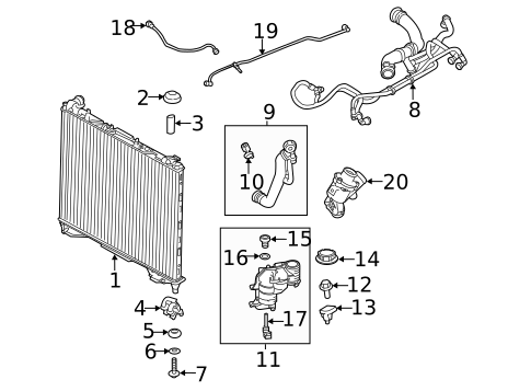 Radiator & Components for 2019 Land Rover Range Rover #0