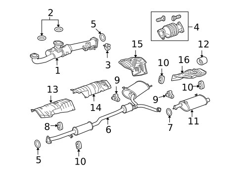 Exhaust Components for 2010 Honda Accord Crosstour #0