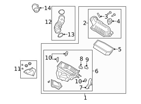 Air Inlet for 2004 Ford E-350 Super Duty #1