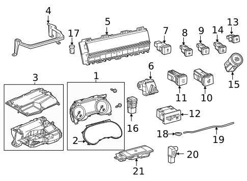 Switches for 2024 Toyota Sienna #1