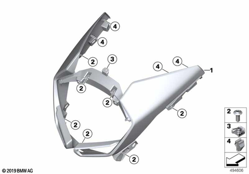 Motorcycle Trim Section, Windshield for 2024 BMW-Motorrad C 400 GT #27