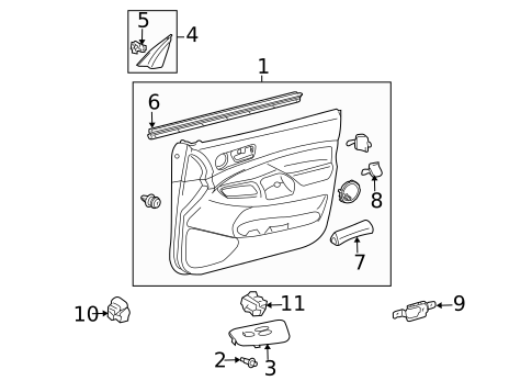 Door & Components for 2006 Toyota Tacoma #3