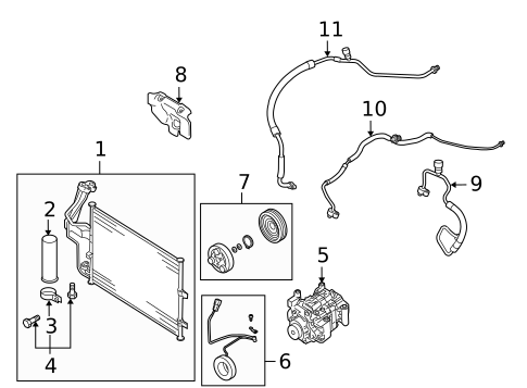 A/C Clutch & Compressor for 2010 Mazda 5 #1