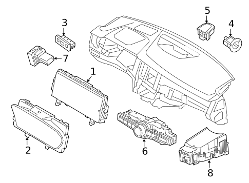 Cluster & Switches for 2019 Volvo XC90 #1