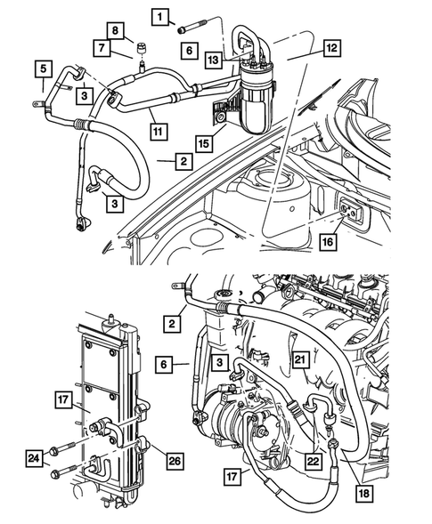 Air Conditioner and Heater Plumbing for 2005 Dodge Neon #3
