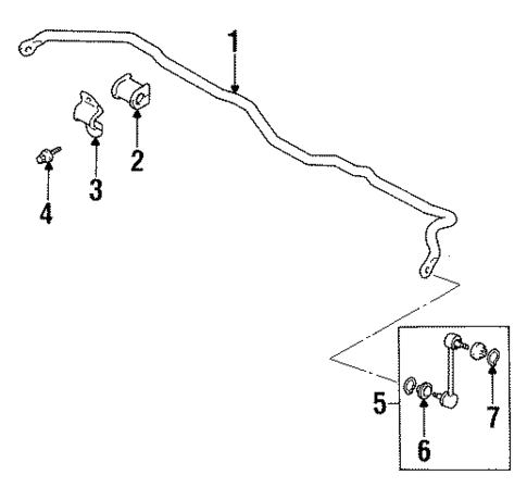 Stabilizer Bar & Components for 1996 Mitsubishi Eclipse #0