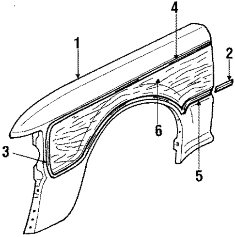 Fender & Components for 1985 Mercury Lynx #0